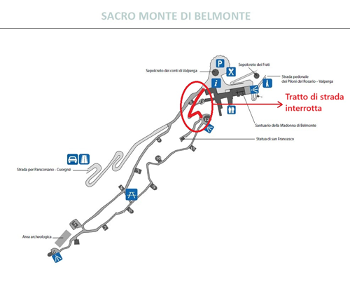 
Sacro Monte di Belmonte (TO): avviso di chiusura di un tratto del percorso devozionale dal 4 al 15 maggio 2026