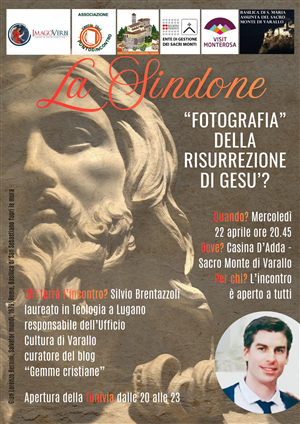 Incontro sulla Sindone - mercoledì 22 aprile 2026, ore 20.45, Casina D’Adda, Sacro Monte di Varallo